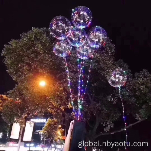 Led Clear Balloon 20 inches pvc led ballons with String Light Factory